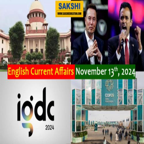 13th November, 2024 Current Affairs