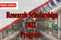 ThinkSwiss Research Scholarships Program