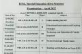 Andhra University B.Ed Special Education Time Table 2022