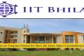 IIT Bhilai Research Intern Notification 2022-23 out