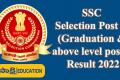 SSC Selection Post X (Graduation & above level posts) Result 2022 out