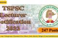 TSPSC Lecturer Notification 2022 Out