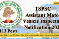 TSPSC Assistant Motor Vehicle Inspectors Notification 2022 out