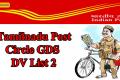 India Post Tamilnadu GDS DV List II