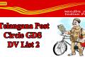 India Post Telangana GDS DV List II