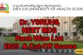 Dr. YSR University of Health Sciences MDS Ranks