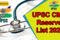 UPSC CMS Reserve List 2021