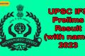 UPSC IFS Prelims Result 2023 with name