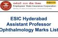 ESIC Hyderabad Assistant Professor Ophthalmology
