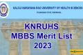 KNRUHS MBBS Merit List out