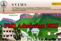 SVIMS Admission 2023