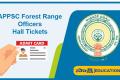 APPSC Forest Range Officers Hall Tickets
