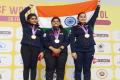 ISSF World cup: Indian women's 25m pistol team of Rahi Sarnobat, Esha Singh, Rhythm Sangwan bags Gold medal in Egypt