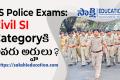 TS Police Exams: Civil SI 