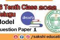 TS Tenth Class 2022 Telugu Model Question Paper 1