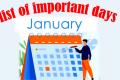 January - International & National Important Days