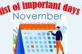 November - International & National Important Days