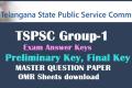 TSPSC Group 1 Prelims 2022 Final Key  and Question Paper Released 