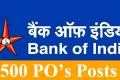 500 Jobs in Bank of India