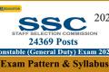SSC 24369 Constable GD Posts Exam Pattern