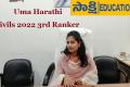 UPSC Civils 3rd Ranker Uma Harathi Interview
