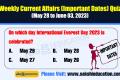 weekly GK Quiz Important Dates Practice Test (28 May - 03 June 2023)