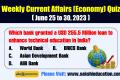 weekly GK Quiz current affairs Bitbank (25-30 June 2023)