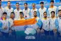 Gold medal moment, Asian Games 2023 kabaddi, Indian men's kabaddi team celebrating their gold medal win at the Asian Games