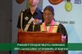 President Draupdi Murmu addresses 20th convocation of University of Kashmir