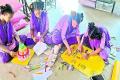 Students involved in making project for science congress competitions
