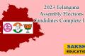 2023 Telangana Legislative Assembly Elections Candidates Complete List
