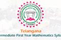 Telangana Intermediate 1st Year Mathematics Syllabus 2023