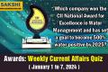 Awards Weekly January 1 to 7 2024 Current Affairs Quiz in English