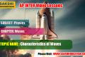 AP Sr Inter Physics Videos- Waves - Characteristics of Waves