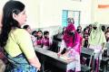 Improving school facilities  Collector Priyanka visit to Chandrugonda ZP School for inspection   School management receiving instructions