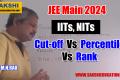 JEE Main 2024 IITs, NITs Cutoff Vs Percentile Vs Rank