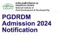NIRDPR, Hyderabad PGDRDM Admission 2024 Notification 