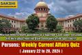 Persons Weekly Current Affairs Quiz in English January 22 to 28 2024