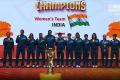India Women Clinch Badminton Asia Team Championships Title    PV Sindhu celebrates victory  
