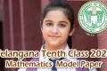 Telangana State Tenth Class 2024 Mathematics(TM) Model Question Paper 1
