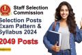 SSC Selection Posts Exam Pattern & Syllabus 2024