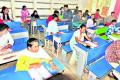 Students attended for tenth exams in kadapa district   
