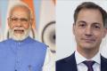 Official meeting between Indian and Belgian representatives     Prime Minister Narendra Modi speaking with Belgian Prime Minister Alexandre de Crewe.
