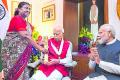 LK Advani Honoured With Bharat Ratna    Lal Krishna Advani receiving Bharat Ratna award from President Draupadi Murmu