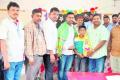 Sri Chaitanya school management appreciating Satvik Varanya for his achievement