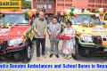 India Donates Ambulances and School Buses to Nepal