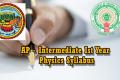 Andhra Pradesh: Intermediate 1st Year Physics Syllabus 
