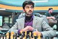 Gukesh crushes Abasov to be back in joint lead   Gukesh celebrates victory in Candidates Chess Tournament