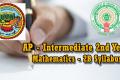 Andhra Pradesh: Intermediate 2nd Year Mathematics 2B(EM) Syllabus 