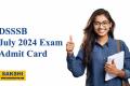DSSSB July 2024 Exam Admit Card